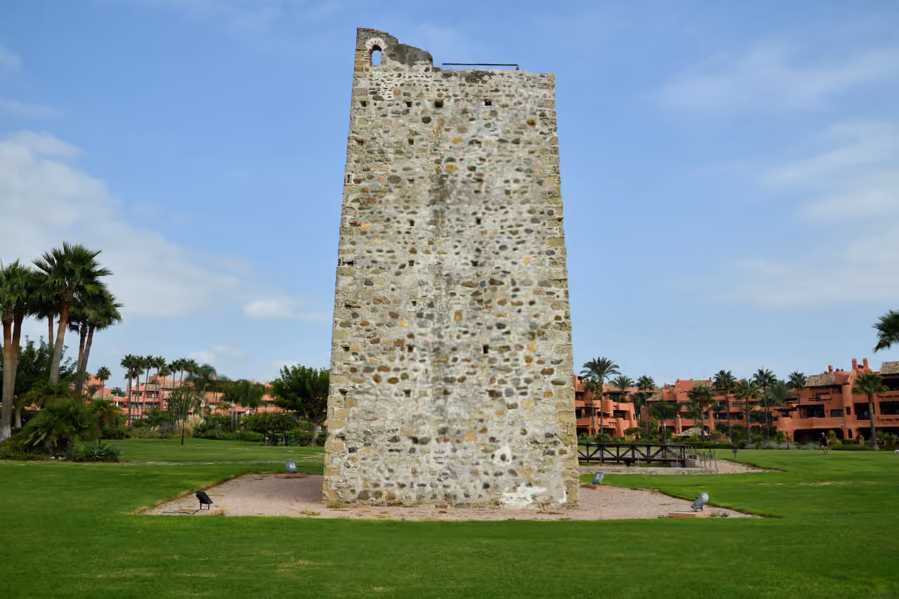 AIRE area photograph of Torre de Guadalmansa — historic Moorish coastal watchtower near Cancelada, Estepona, Costa del Sol